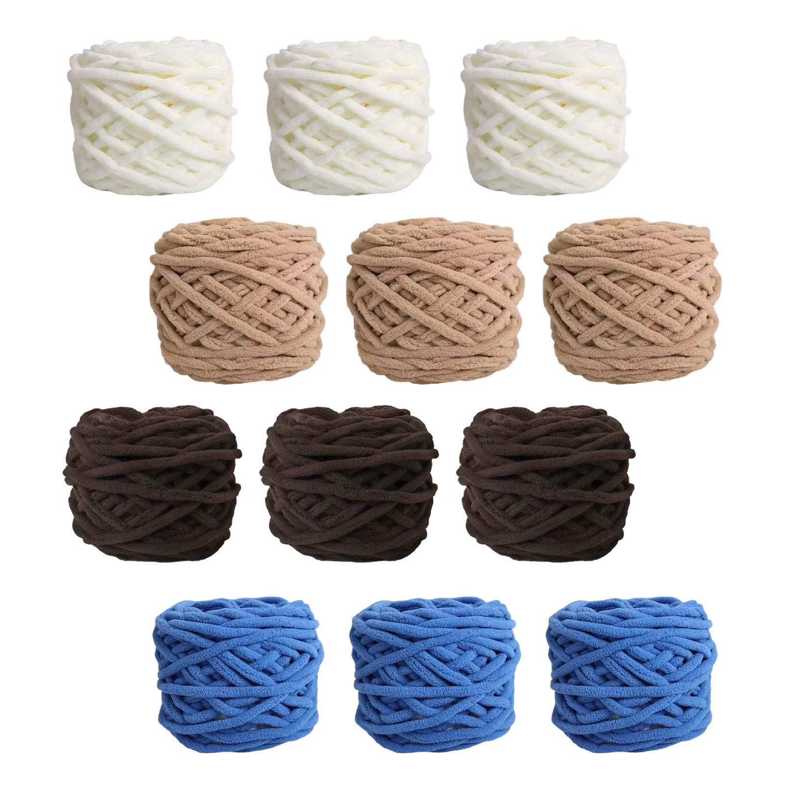 Throw Blanket Chunky Knit - Fio Super Grosso de Poliéster Chenille