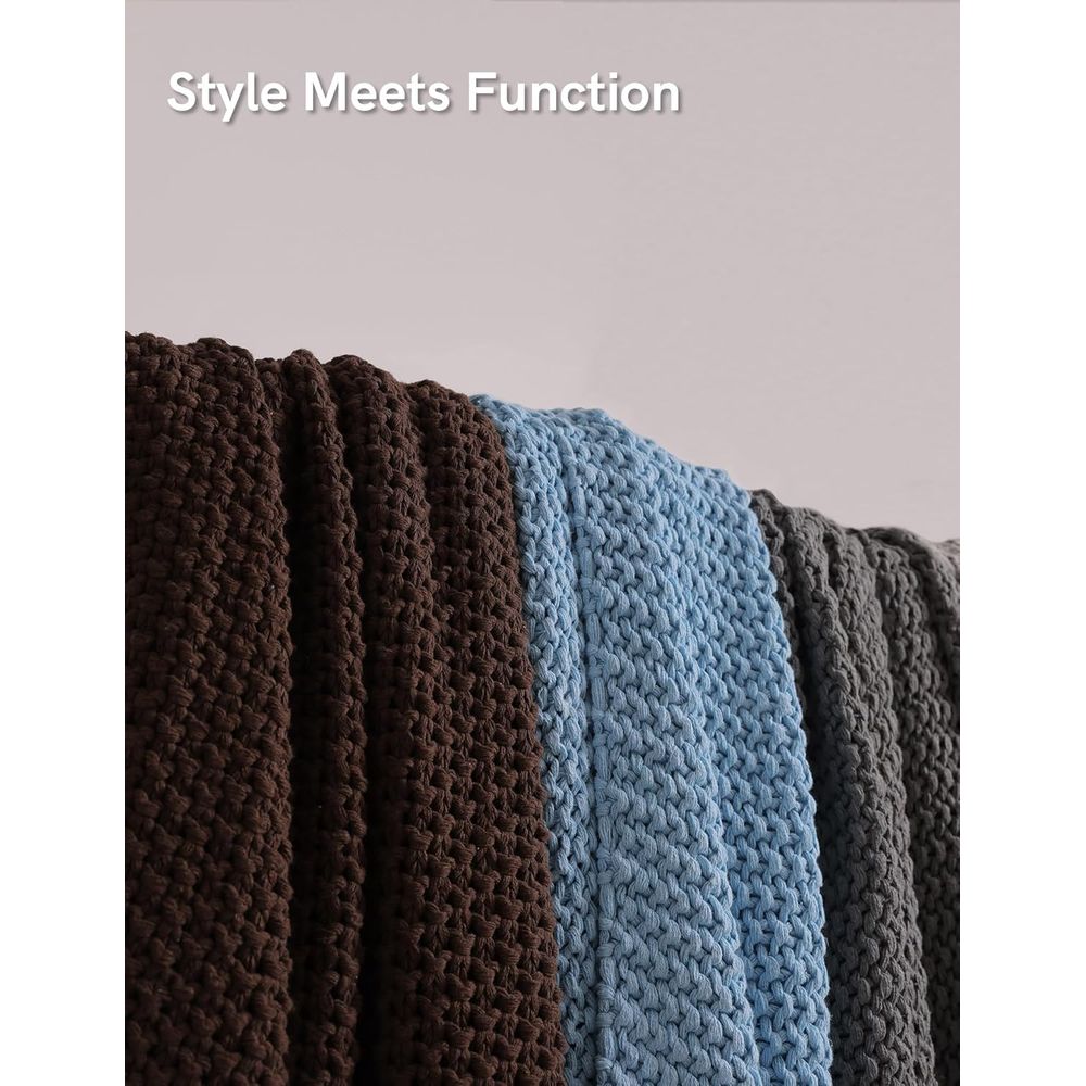 Cobertor de malha de algodão g - Throw Blanket Chunky Knit avaliação e preço