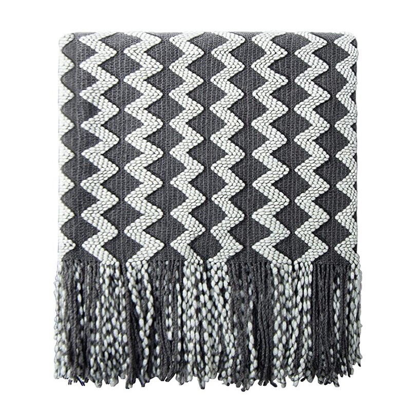 Mantas de Tricô Cinzas 50x60 p - Throw Blanket Chunky Knit avaliação e preço