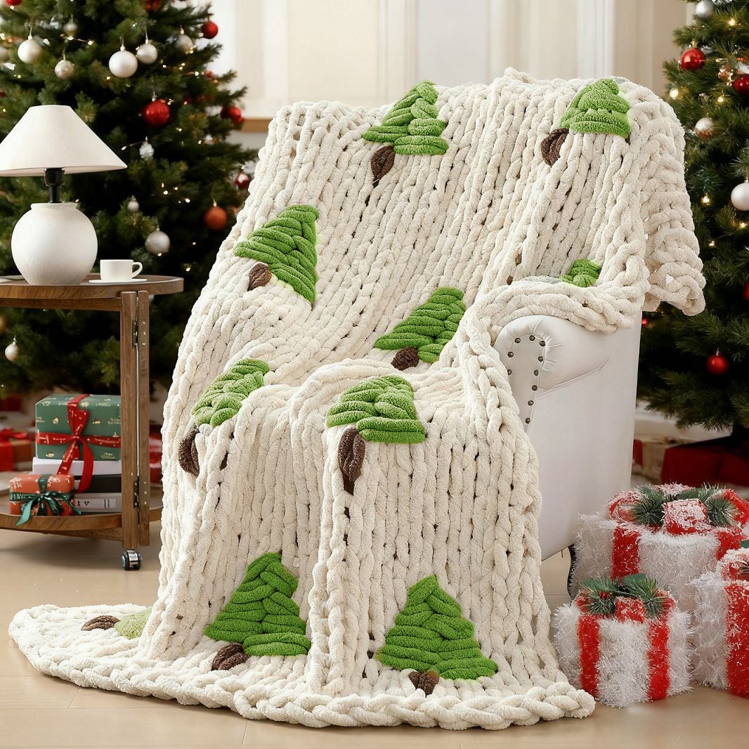 Cobertor Tricotado à Mão para  - Throw Blanket Chunky Knit avaliação e preço
