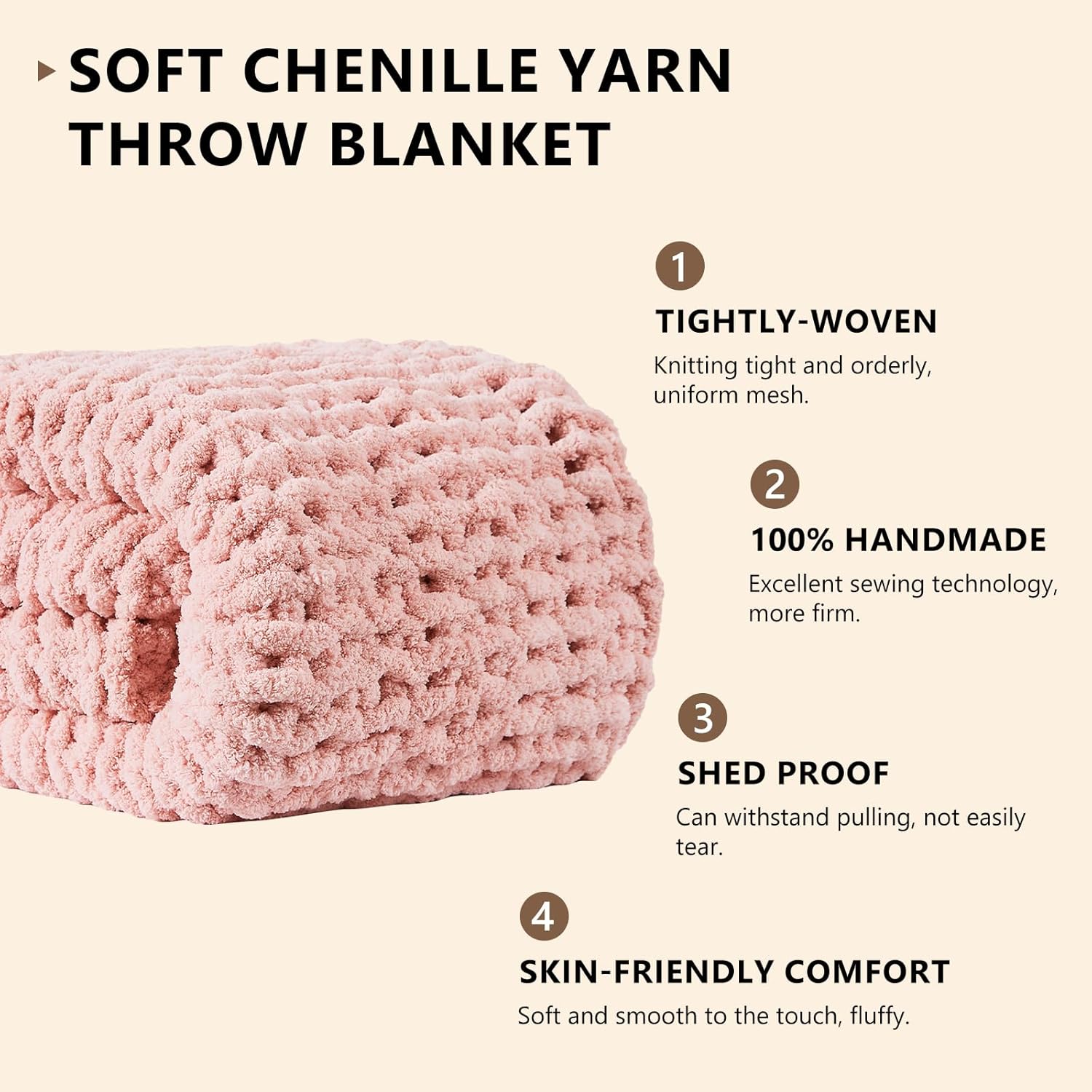 Cobertor de malha grossa lance - Throw Blanket Chunky Knit avaliação e preço