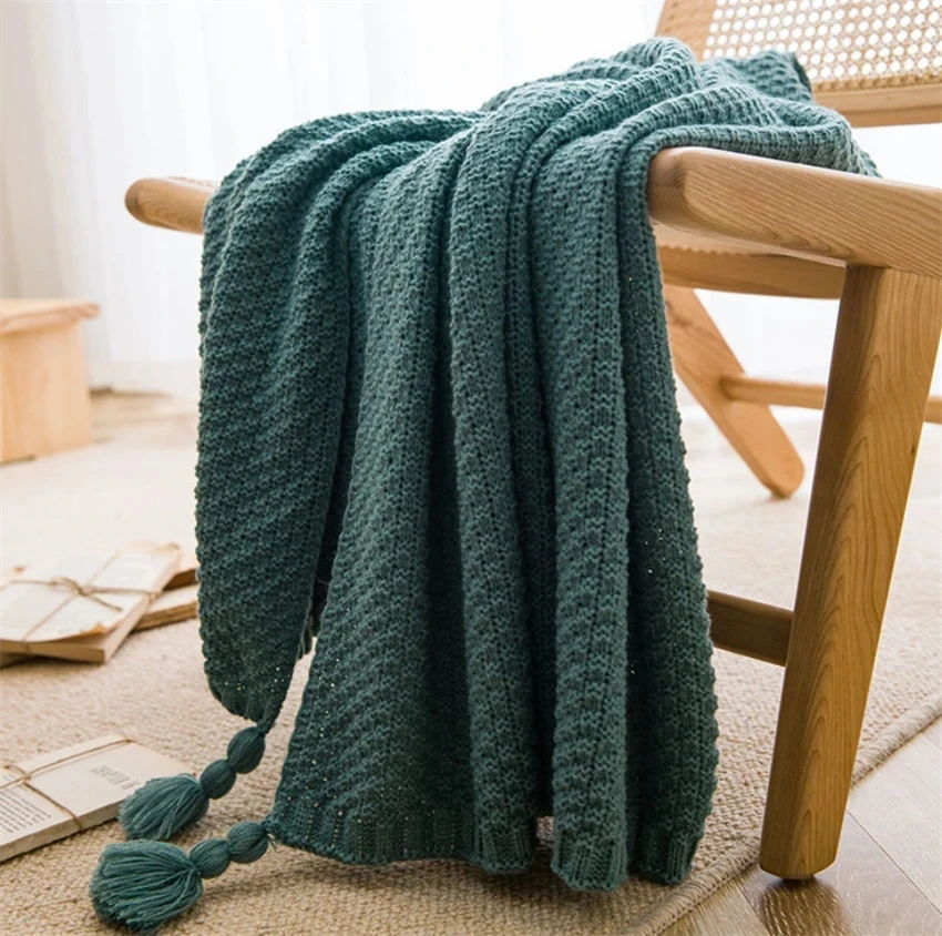 Cobertores Nórdicos para Cama, - Throw Blanket Chunky Knit avaliação e preço