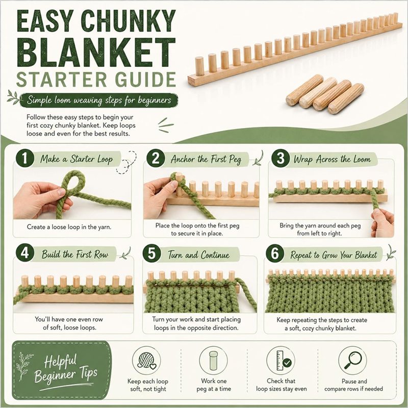 Kit de Tecelagem de Cobertores - Throw Blanket Chunky Knit avaliação e preço