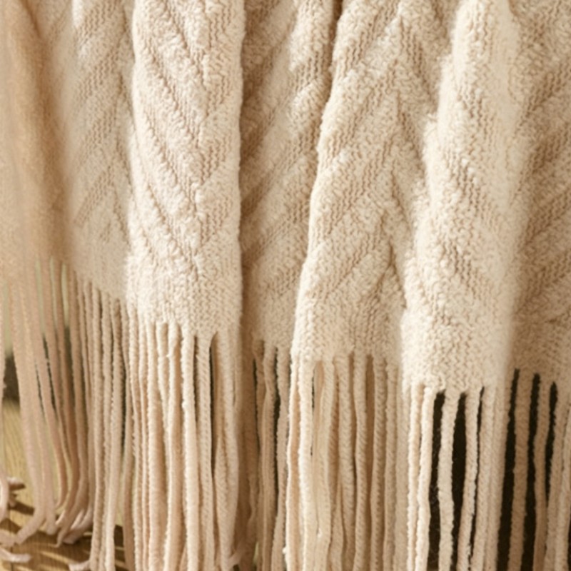 Manta de Luxo Grossa Creme Mac - Throw Blanket Chunky Knit avaliação e preço
